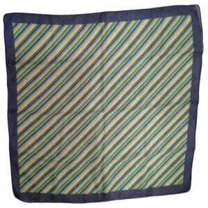 Vintage Morsly Italian Striped Scarf 26" Square All Polyester